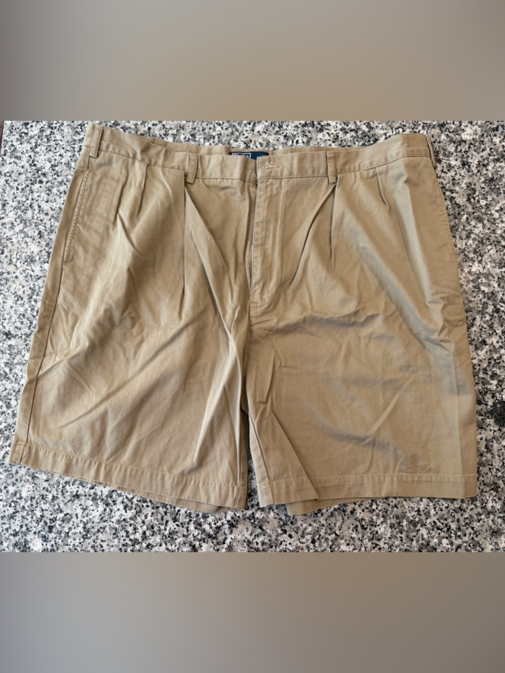 Polo by Ralph Lauren Khaki Cotton Shorts with Navy Label